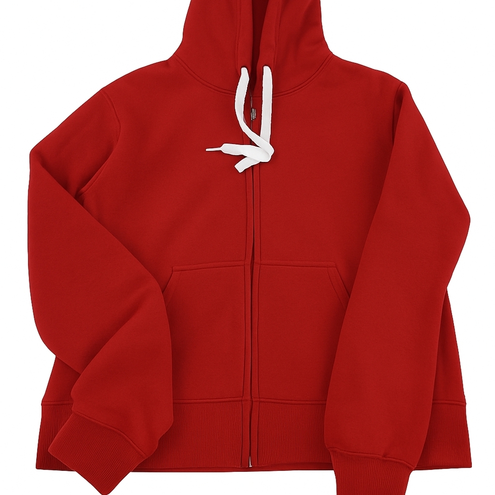Red Zip-Up Hoodie & Orange Zip-Up Hoodie. (2) Pair. Not Used.